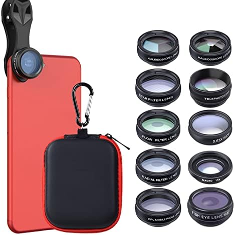 Vbestlıfe Çok Fonksiyonlu Cep Telefonu Kamera Lens Kiti On Bir Set Evrensel Cep Telefonu Lens Geniş Açı/Makro/Balıkgözü / Orta