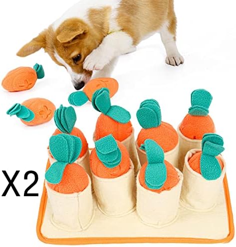 Gazechımp 2X Köpek Snuffle Mat Pet Köpek besleme matı-Dayanıklı Interaktif Köpek Oyuncaklar Teşvik Eder Doğal Toplayıcılık Becerileri,köpek