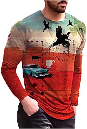 Uzun kollu Polo gömlek erkekler için yuvarlak boyun baskı renk rahat T-Shirt üst Y2K erkek giysi tasarımcısı