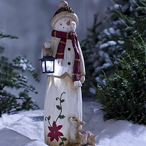 Güneş Fenerli Güzel Ormanlık Kardan Adam Noel Kardan Adam Fener Dekorasyonu Noel Kardan Adam, Herhangi Bir Giriş veya Sundurma