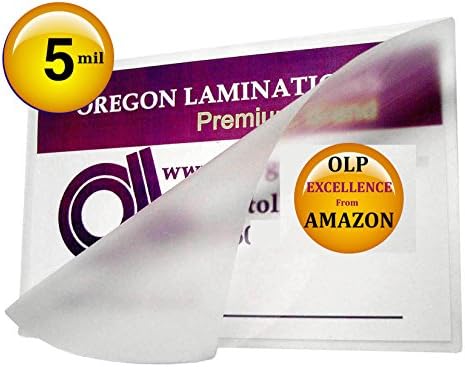 Oregon Laminasyon Premium Sıcak 5 Mil Bagaj Etiketi boyutu Yuvasız Laminasyon Torbaları (100'lü Paket) 2-1/2 x 4-1/4 Temizle