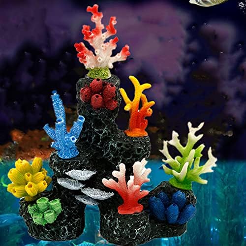 chengzuı Akvaryumlar için Yapay Mercan Mercan Süsler Akvaryum Dekor Polyresin Simülasyon Mercan Balık Tankı Resif Süslemeleri