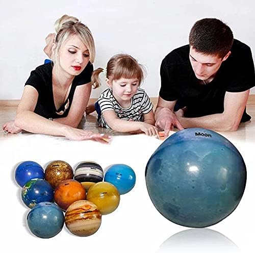 Sünger Topu Stres giderici Sekiz Dünya Küre Topu Ay Yıldız Topu Baskı Yıldız Topu Elastik Çocuk Kabarık Top Oyuncak (Jüpiter)