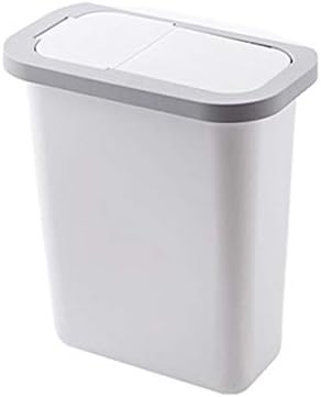 AOOF Dolap Kapı Asılı çöp tenekesi Kapaklı çöp çöp kutusu Atık Depolama Wastebucket Ofis Ev Banyo Mutfak için (Renk: Beyaz)