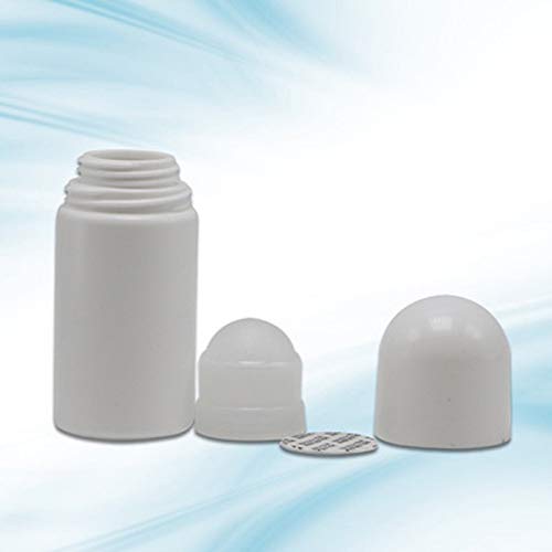 4 Adet 50 Ml Boş Doldurulabilir Roll-on Şişe Beyaz Plastik Anti-perspirant Rulo Şişeler Sızdırmaz DIY Deodorant Konteyner ile