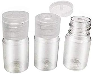 24 Pcs 0.17 oz / 5 ml Şeffaf Plastik Boş Şişeler Doldurulabilir Seyahat Konteynerler ile Kapak Kap Tuvalet Şişeleri kozmetik