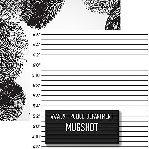 Anmak Mugshot Polis Çift Taraflı Kart Stoğu 12X 12