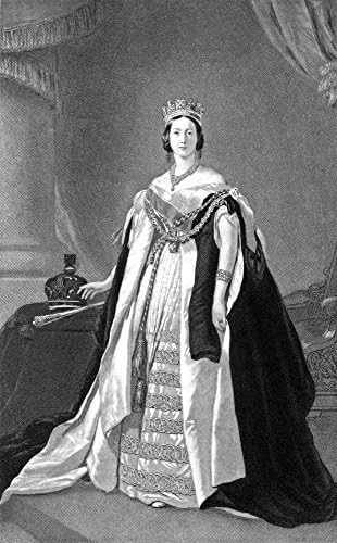 Victoria (1819-1901) Büyük Britanya Nqueen 1837-1901 Mezzotint John Sartain Tarafından FX Winterhalter Tarafından Boyama Sonra