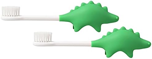 Hassas Diş Etleri için ROARex Sürdürülebilir Çocuk Diş Fırçası BPA İçermeyen Kıllar, Dinozorlar, 2 Set | 2-8 Yaş Arası | Kaymaz