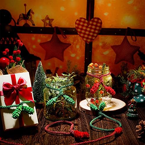 21 Adet Noel Dekoratif Çelenk Çelenk Büküm Bağları Esnek ve Renkli Noel Çelenk Dekor için Noel Korkuluklar Garlands Stocking