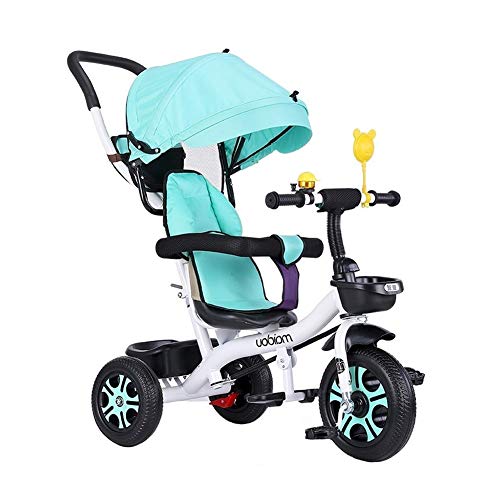 Çocuk bisikleti Bebek Arabası çocuk bisikleti 1-3-6 Yaşında Erkek Kız Arabası Arka tekerlek freni güvenlik çiti Tente (Renk:
