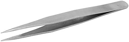 X-DREE Manyetik Olmayan Paslanmaz Çelik Sivri Düz Uçlu Cımbız Forseps 117mm Uzunluk (pinzette başına Pinza bir punta piatta appuntita