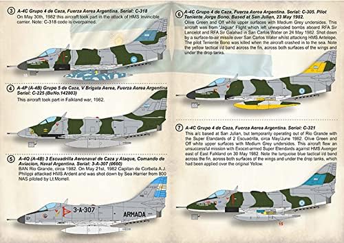 Baskı Ölçeği 72-440 1/72 Falkland Savaşı'nda Skyhawk Bölüm 2 Komple Set 1,5 Yaprak