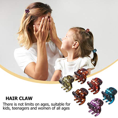 Beaupretty 72 pcs Mini Saç Pençe Klipler Plastik Saç Pençeleri Pins Kelepçeleri Küçük Saç Çene Klipler için Kız ve Kadın saç