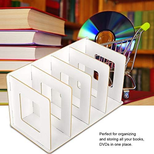 Küçük Masaüstü Kitap Rafını Mahvetmek, Öğrenciler için Dergiler için DVD'ler için Şık Masaüstü Düzenleyici (WAM White)