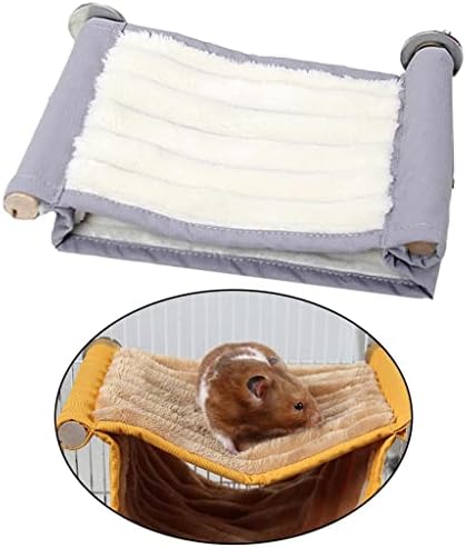 LOVIVER Peluş Hamster Hamak Nest House Cradle Kafes Oyuncaklar Çift Katmanlı Salıncak Asılı Yatak Fareler Sıçanlar ıçin Ferret