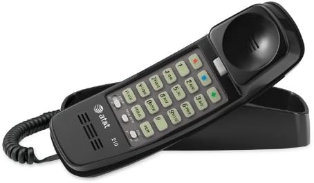 AT & T 210BK Kablolu TrimLine Telefon, Işıklı Tuş Takımı, Siyah