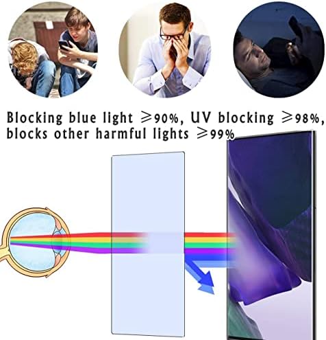 Vaxson 3-Pack Anti mavi ışık Ekran Koruyucu, AGPTEK ile uyumlu G20 smartwatch Akıllı İzle TPU Film Koruyucular Sticker [Değil