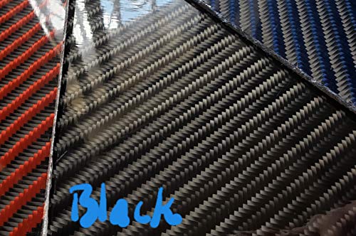 6x 48 x3 / 16 Siyah 4x4 Dimi Karbon Fiber Fiberglas Plaka Levha Paneli Parlak Bir Tarafı
