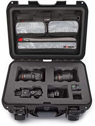 Sony a7R Boyutlu Kamera için Kapaklı Organizatörlü Nanuk 920 Suya Dayanıklı Hard Case-Siyah