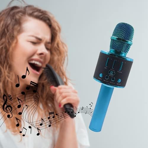 YOCO Akıllı Mikrofon-Hi-Fi Stereo Hoparlörlü ve Ultra Net Sesli Korna, USB ve TF Uyumlu Yüksek Çözünürlüklü Kablosuz Akıllı Mikrofon