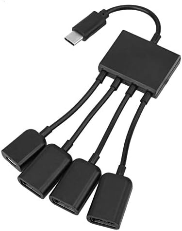 ZHAOLİRONG-US USB-C / Tip-C3 USB Bağlantı Noktası + Mikro USB Dişi Güç Şarj OTG HUB Kablo Konektörü
