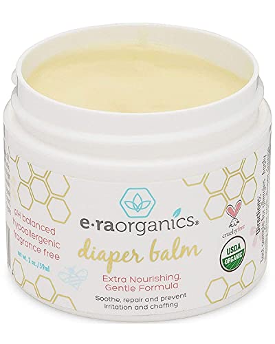 Era Organics Baby Diaper Rash Balm-Kuru, Hassas Ciltler için USDA Organik Nemlendirici, Yatıştırıcı Pişik Kremi. Beslenme Sağlamak