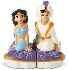 Enesco Disney Ceramics Aladdin ve Yasemin Tuz ve Biberlik, 2,75 İnç, Çok Renkli, 6002269