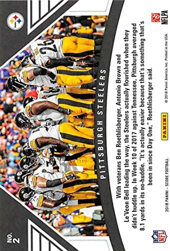 2018 Skoru Toplanın 2 Pittsburgh Steelers Futbol Kartı