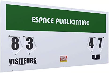 Tennis Scorer Multispor scoreboard, Fransa'da yapılan ve çift taraflı (çift taraflı) dönen skorların (120 x 60) manuel gösterimi.