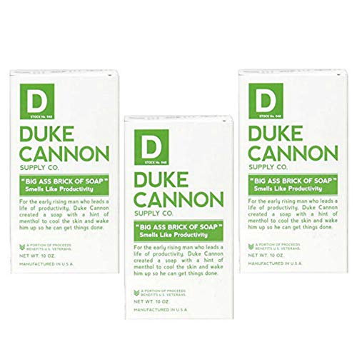 Duke Cannon Erkekler için Büyük Sabun Tuğlası-Verimlilik Gibi Kokuyor, 10oz (3 Paket)