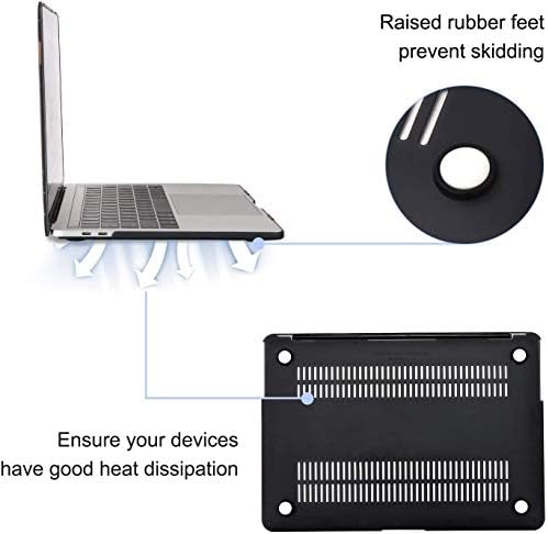 iCasso MacBook Pro 13 inç Kılıf 2020 Yayın A2338M1 / A2251 / A2289, Plastik Sert Kabuk Kılıf ve Klavye Kapağı ve Ekran Koruyucu