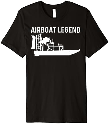 Serin Airboat Hediye Erkekler Kadınlar İçin Airboating Deniz Taşıtları Tekne Premium T-Shirt