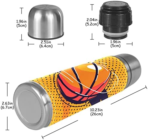 Lilibeely 17 oz Vakum Yalıtımlı Paslanmaz Çelik Su Şişesi Spor Kahve Seyahat Kupa Flask Hakiki Deri Sarılmış BPA Ücretsiz, bir