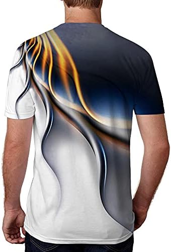 NEWİSTAR Unisex 3D Baskılı Yaz Rahat Kısa Kollu Grafik T Shirt En Tees S-XXL