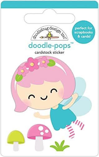 Doodlebug Peri Bahçesi Tasarımcı Paketi-12x12 Bahar Dokulu Kart Stoğu, Çıkartmalar, Sprinkles, Washi Bant ve Doodle-Pops