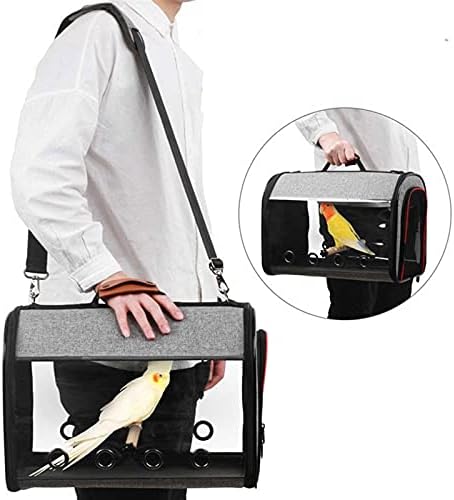 YINGTAO22-SHOP Kuş Evleri Kuş seyahat taşıyıcısı Şeffaf Taşınabilir Papağan Kuş Kafesi Tote Sırt Çantası Çift Fermuarlı Tasarım