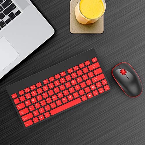 Sessiz Kablosuz Fare, Bluetooth Klavye, Win2000 / WinNT4.0/Win7/8/10 için(Siyah kırmızı)