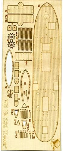 OREL 232/3 Ahşap Kaplama Güverte Vapuru Lena, Sivil Filo, Rusya, 1878, 1/100 Kağıt Model seti Vapur