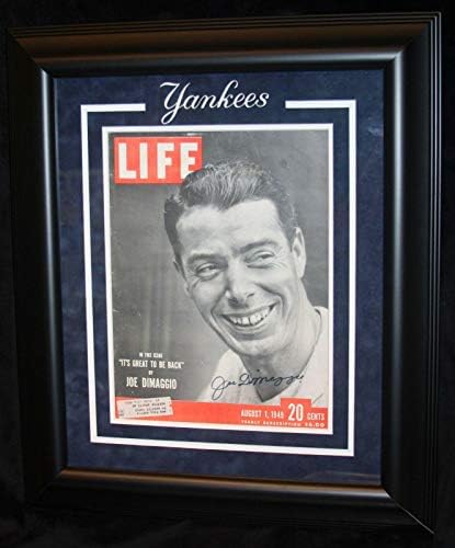 Joe Dimaggio Keçeleşmiş Ve Çerçeveli İmzalı 8/1/1949 Life Dergisi Jsa Sertifikalı İmzalı MLB Dergileri