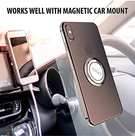 AyAsA Telefon Halka Tutucu-Manyetik Montaj için Metal Plakalı 3mm Ultra İnce Şık Tasarım / Cep Telefonu Araç Montajı, Tablet