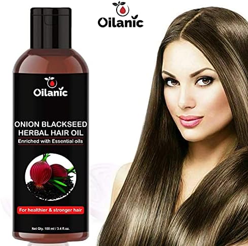 Dayna Oilanic Premium Soğan Siyah Tohum Bitkisel Saç Yağı-Saç Büyümesi için Combo Pack 2 Şişe 100 ml (200 ml)