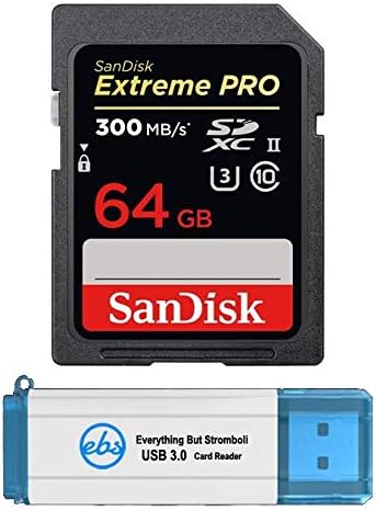 SanDisk 64 GB Extreme Pro UHS-II SD Kart Sony Alpha a7C ile Çalışır (SDSDXPK-064G-ANCİN) Paket ile 1 Her Şeyi Ama Stromboli 3.0