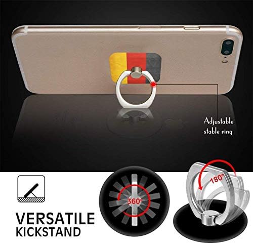 Almanya Bayrağı Cep Telefonu Halka Tutucu Parmak Standı 360° Rotasyon Metal Halka Kavrama, Tüm Smartphone ile Uyumlu