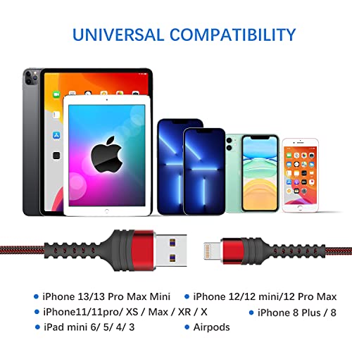 iPhone şarj cihazı Kablosu 3FT, RJJ Apple Yıldırım Kablosu 2 Paket USB iPhone şarj kablosu Yüksek Hızlı Veri Aktarım Kablosu