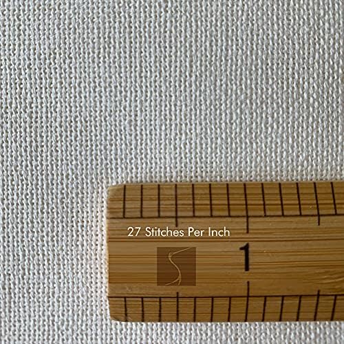 27 Sayılan Yumuşak Aida Kumaş Çapraz Dikiş Kumaş İğne Zanaat Kumaş, Antik Beyaz, 59 W x 39 L