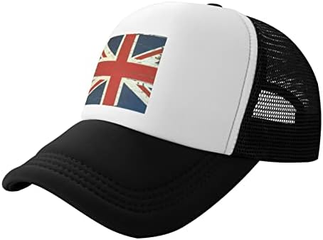 İngiliz Vintage Stil Union Jack Bayrak beyzbol şapkası Erkek Kadın beyzbol şapkası Vintage Ayarlanabilir kamyon şoförü şapkaları