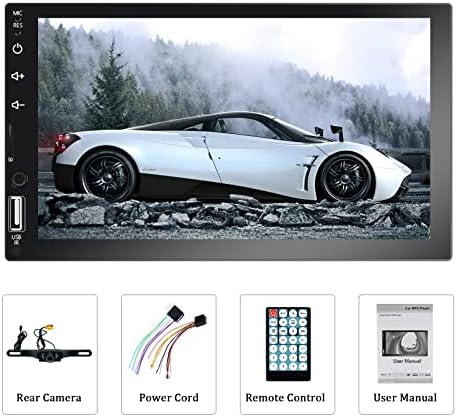 Camecho Çift Din Araba Stereo 7 HD Dokunmatik Ekran ile Apple Carplay Android Oto Evrensel Araba Oyuncu Destek Android ve IOS