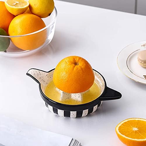 Manuel Sıkacağı Seramik Narenciye Basın Sıkacağı, Meyve Sıkacağı Portakal Limon Kireç Manuel El Sıkacağı, Siyah