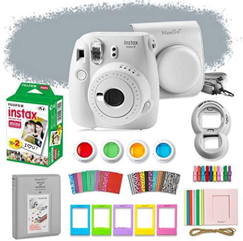 Fujifilm Instax Mini 9 Anında Fotoğraf Makinesi Paketi-NeeGo Kılıflı ve Aksesuarlı Deluxe Kit Anında Yaratıcı Fotoğraflar için